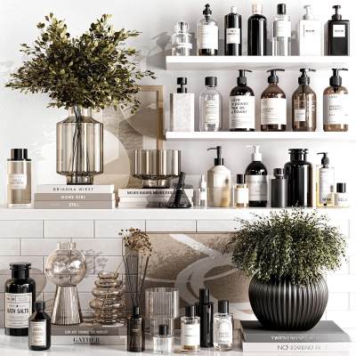 洗浴用品 卫浴摆件 香薰蜡烛 花瓶 花艺花卉